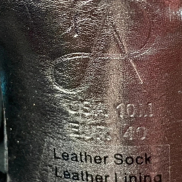 ADRIANNA PAPELL WO SIZE 10 BLACK 5”HEEL LEATHER HIGH HEEL SHOE ANKLE STRAPS - Picture 9 of 14